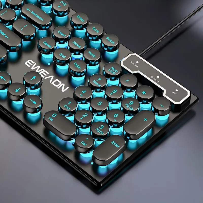 Laptop Accessories Toy - Retro Punk Mechanical Feel Keyboard Mouse