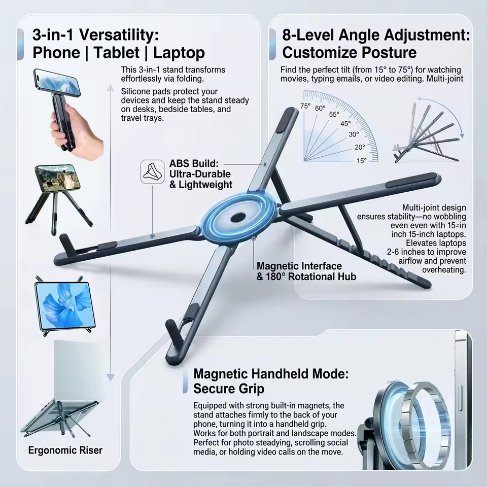 Laptop Related Accessories - Portable Magnetic Phone Holder & Selfie