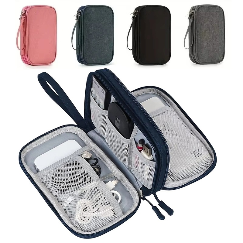 Cable Management Bag - Waterproof Data Cable Storage Bag Portable