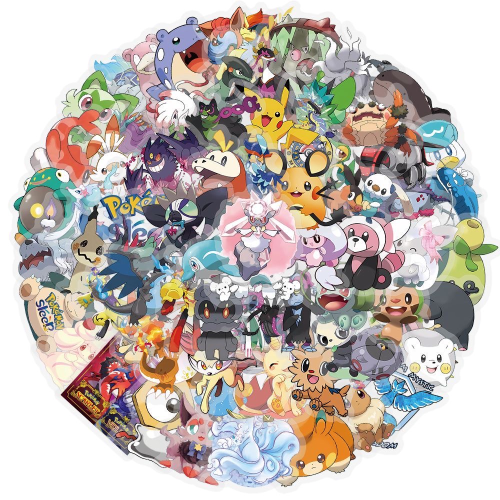 100Pcs Pokémon Stickers Cute C - огляд і ціна Laptop Accessories Toy