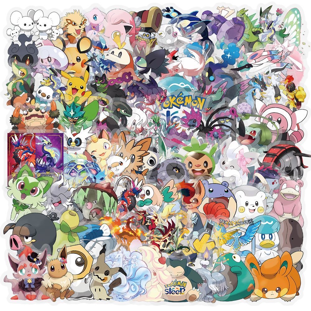 100Pcs Pokémon Stickers Cute C - огляд і ціна Laptop Accessories Toy