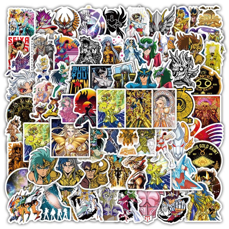 101Pcs Saint Seiya Anime Stick - огляд і ціна Laptop Accessories Stickers