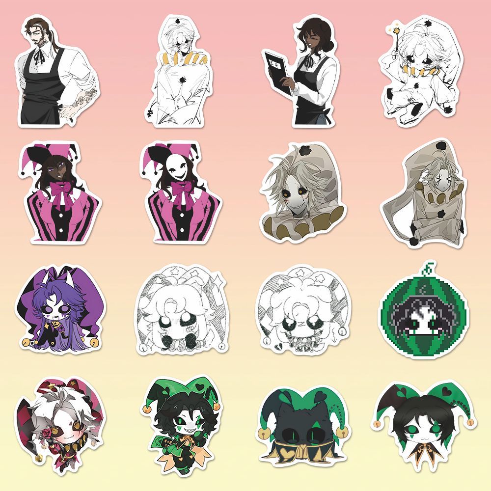 73PCS The Freak Circus Pierrot - огляд і ціна Laptop Accessories Stickers