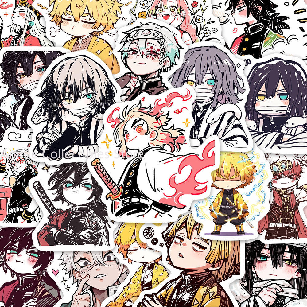 55PCS Demon Slayer Kamado Tanj - огляд і ціна Laptop Accessories Stickers