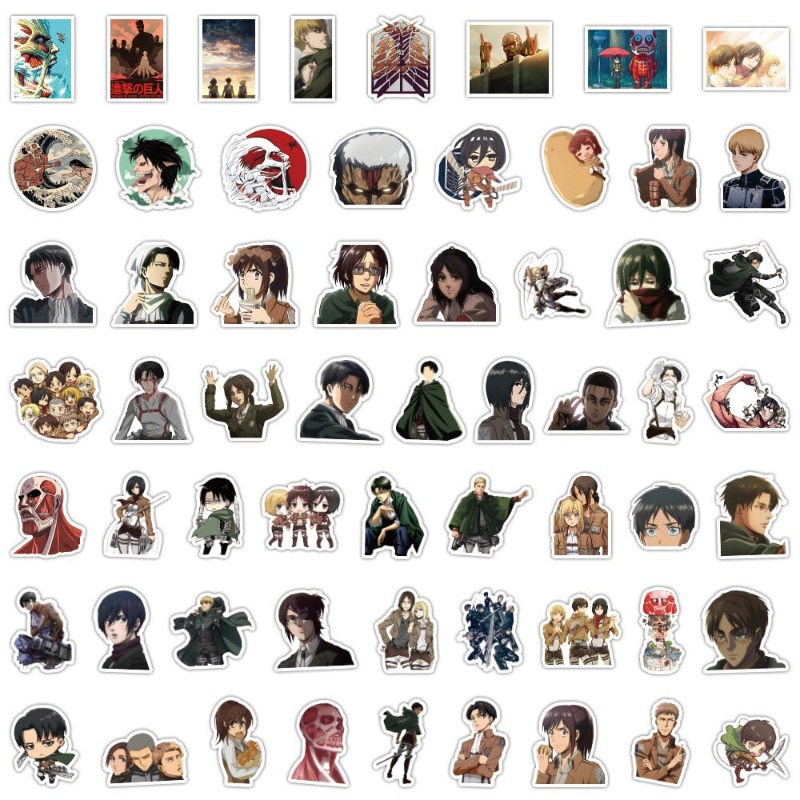 60Pcs Attack on Titan Anime St - огляд і ціна Laptop Accessories Stickers
