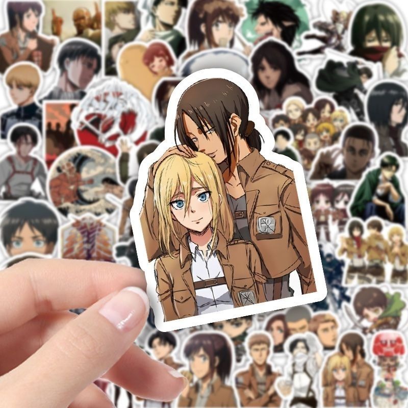60Pcs Attack on Titan Anime St - огляд і ціна Laptop Accessories Stickers