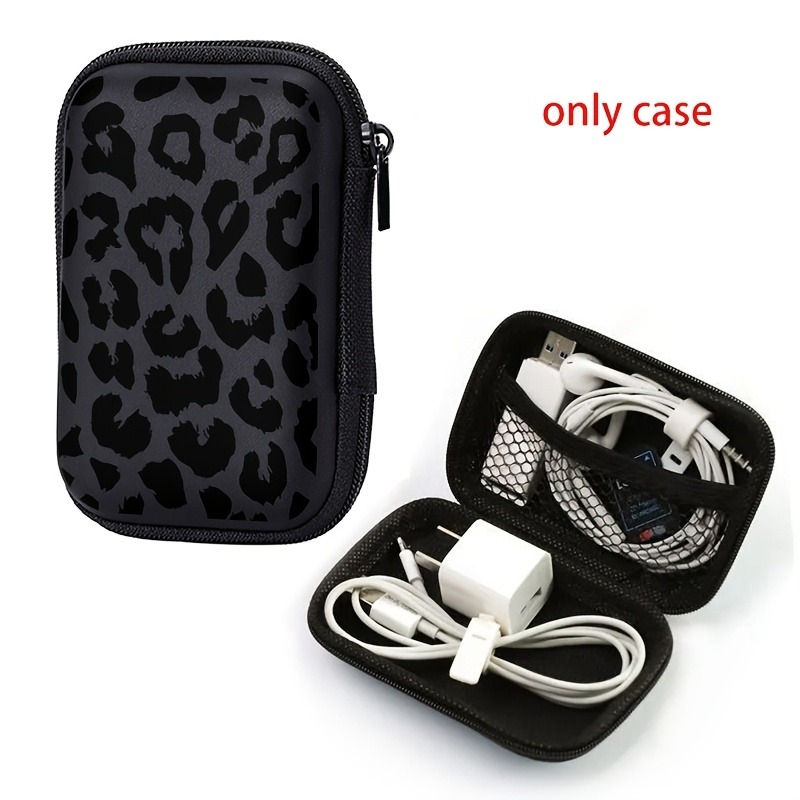 Black Leopard Print EVA Hard S - огляд і ціна Cable Management Bag