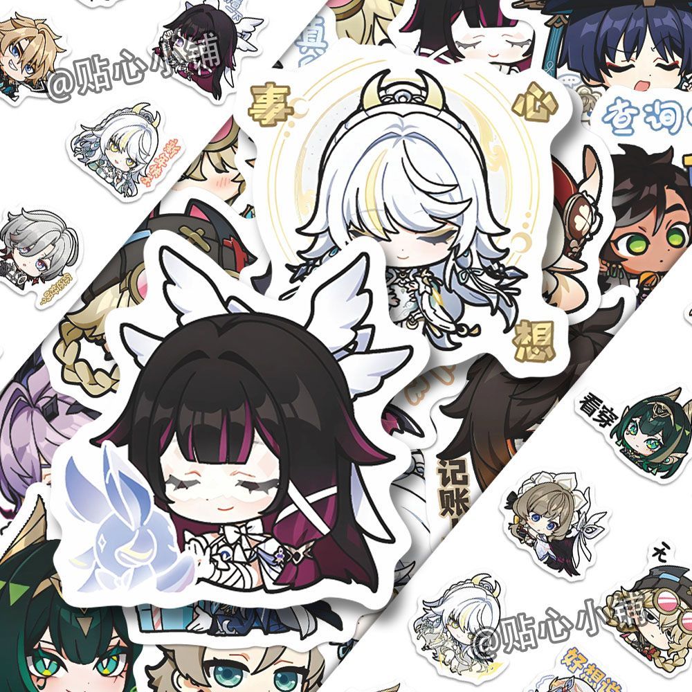 64PCS Genshin Impact Moon Maid - огляд і ціна Laptop Accessories Stickers