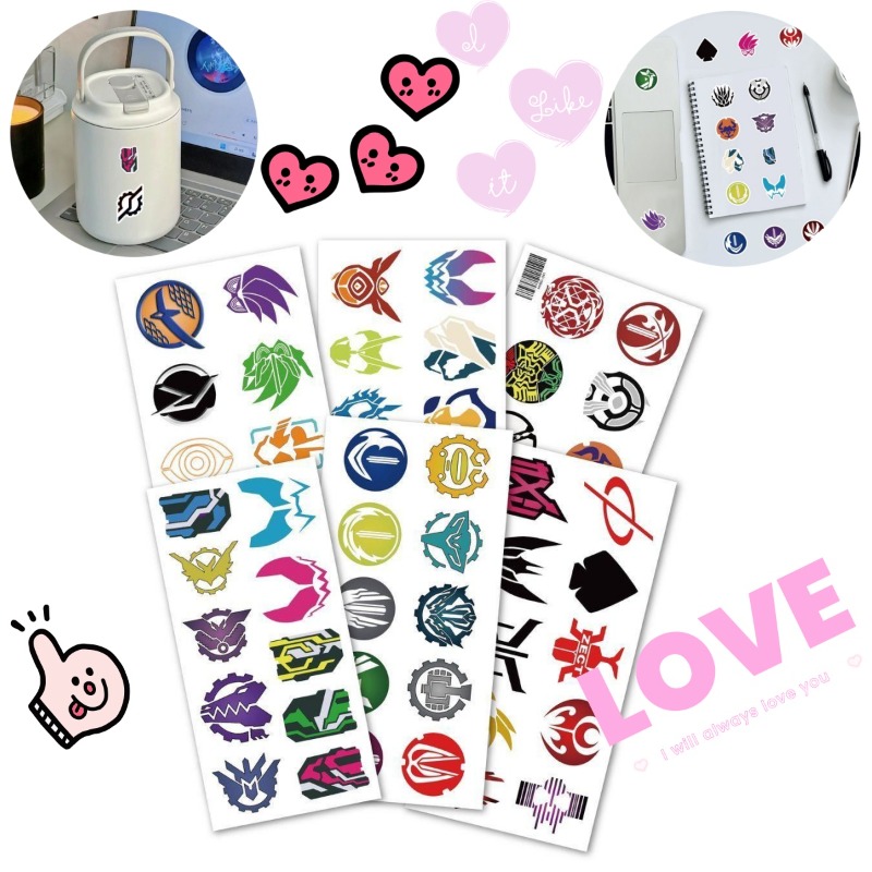 60 Sheets Kamen Rider Logo Sti - огляд і ціна Laptop Accessories Stickers